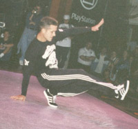 Tony doing a footwork at UK Championships 1997
