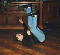 Tony doing a backspin at 'Bacchus Bar' 1987