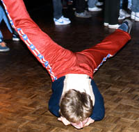 Junk doing a windmill at Madisons sat afternoon session 1985